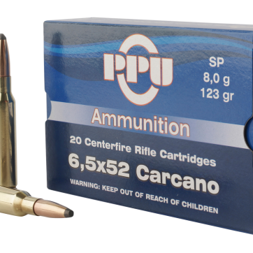 PPU Metric Rifle SP 6.5x52mm Carcano 123gr