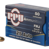 PPU Handgun 25 ACP 50gr