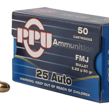 PPU Handgun 25 ACP 50gr