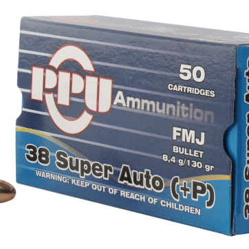 PPU Handgun 38 Super +P 130gr