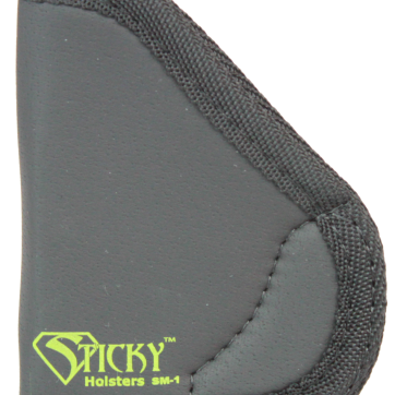 Sticky Holsters SM-1 Micro Handgun Up to 2.5" Latex Free Synthetic Rubber Black Green Logo Sticky Holsters